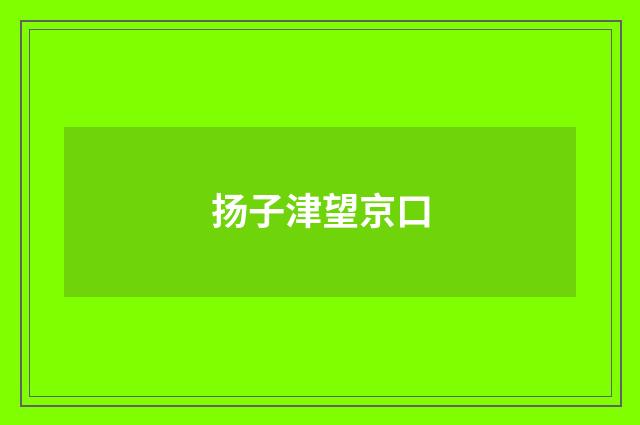 扬子津望京口
