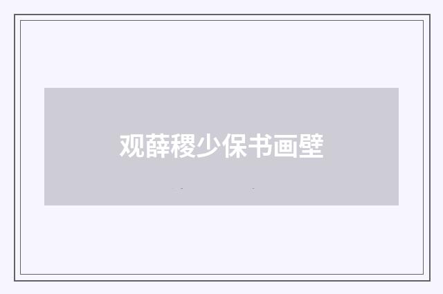 观薛稷少保书画壁