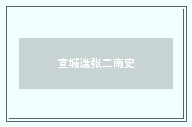 宣城逢张二南史