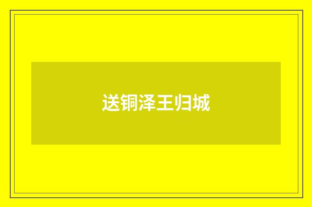 送铜泽王归城