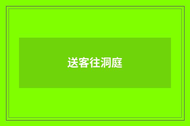 送客往洞庭