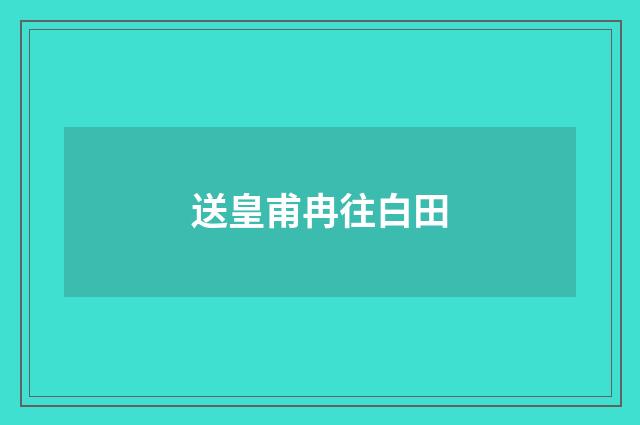 送皇甫冉往白田