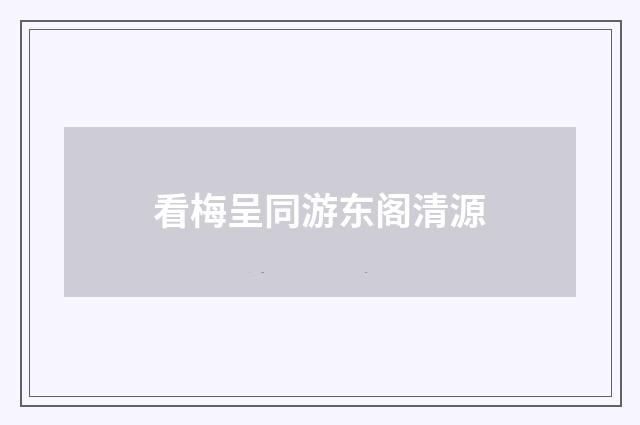 看梅呈同游东阁清源