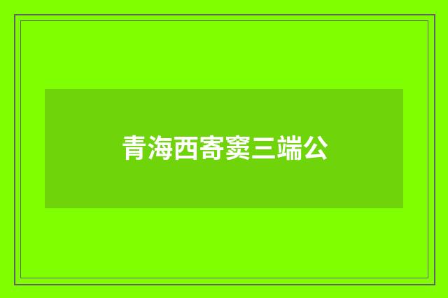 青海西寄窦三端公