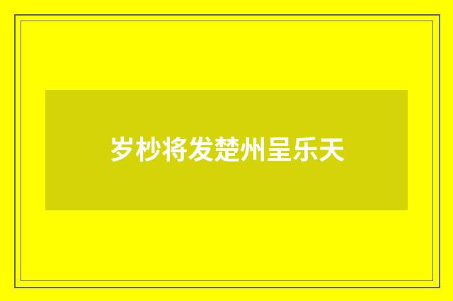 岁杪将发楚州呈乐天