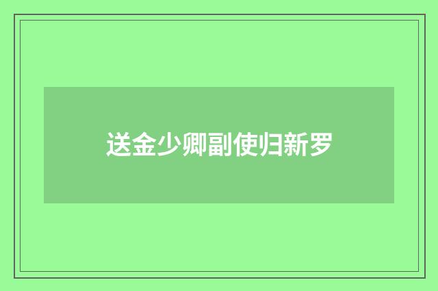 送金少卿副使归新罗