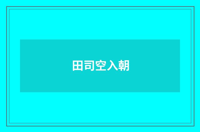 田司空入朝