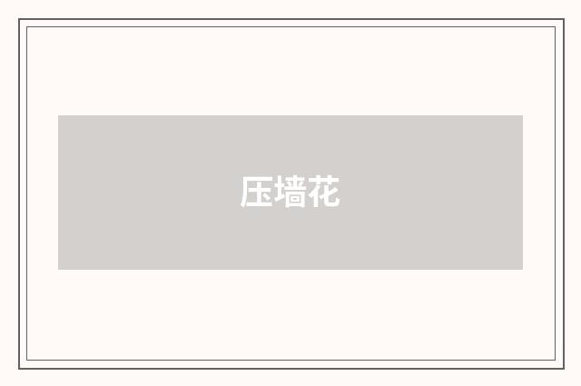 压墙花