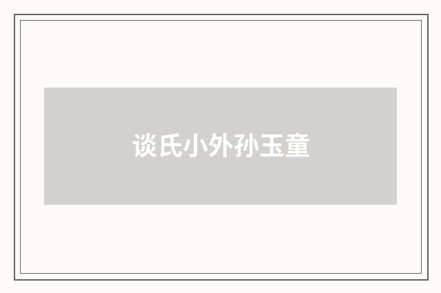 谈氏小外孙玉童