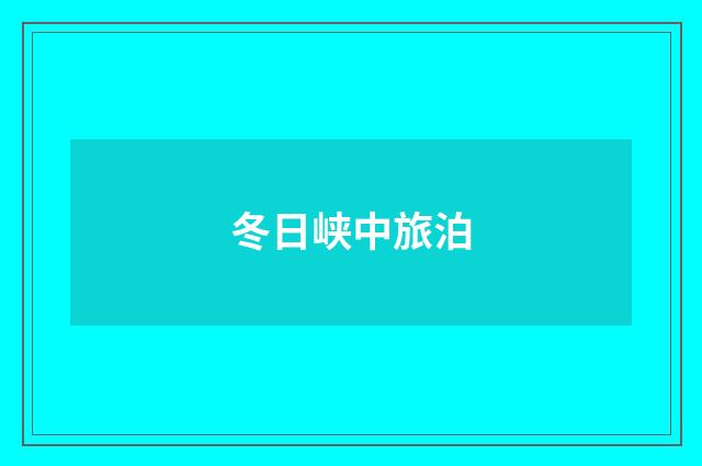冬日峡中旅泊