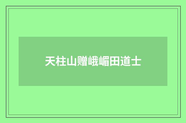 天柱山赠峨嵋田道士