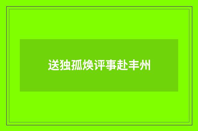 送独孤焕评事赴丰州