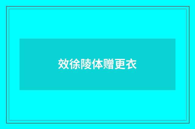 效徐陵体赠更衣