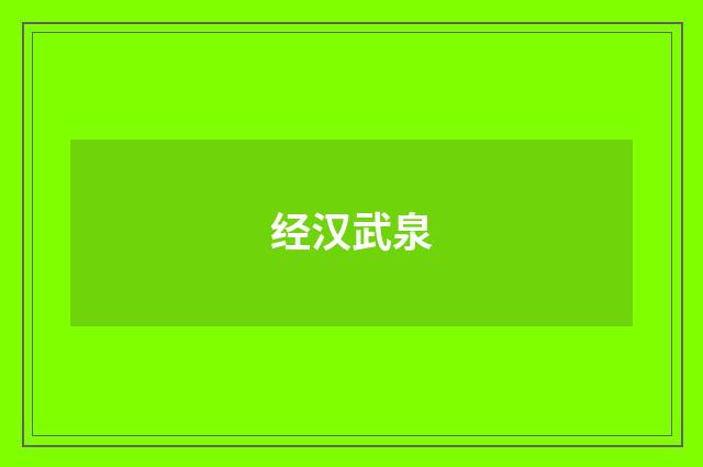 经汉武泉