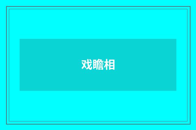 戏瞻相