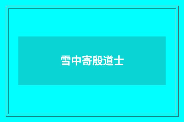 雪中寄殷道士