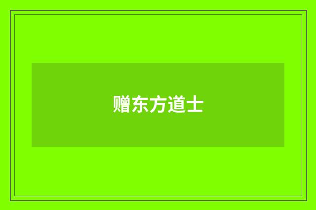 赠东方道士