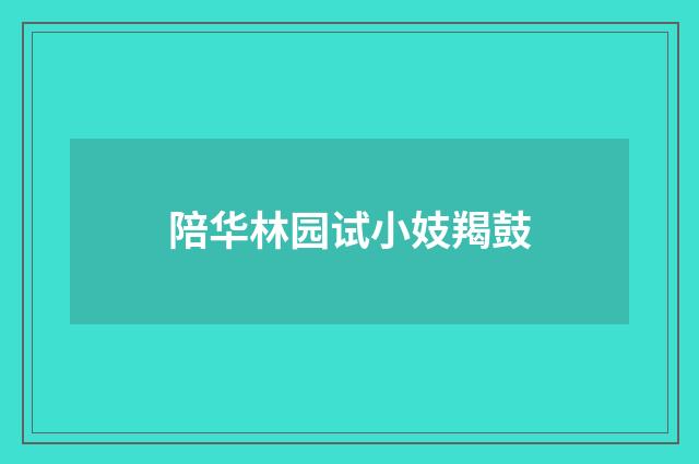 陪华林园试小妓羯鼓