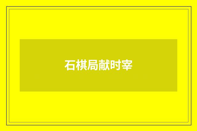 石棋局献时宰