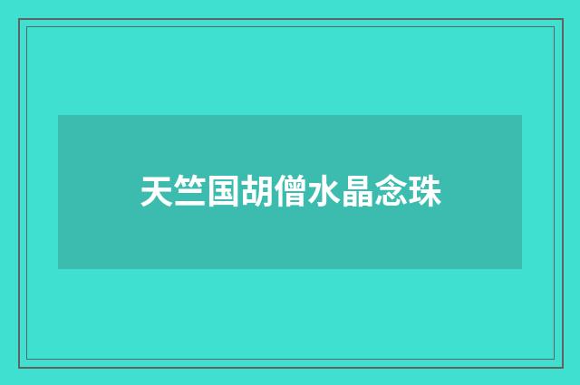 天竺国胡僧水晶念珠