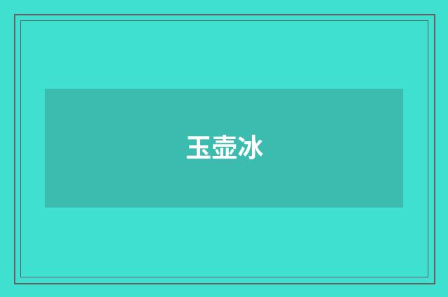 玉壶冰