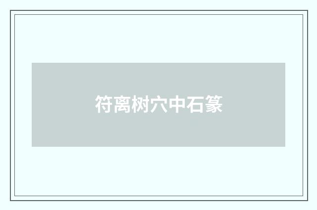 符离树穴中石篆