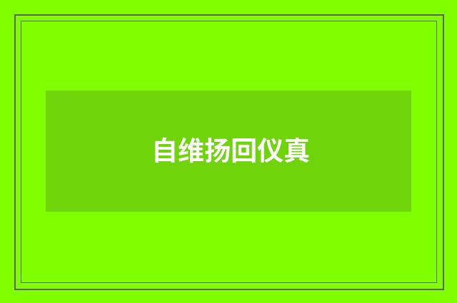自维扬回仪真