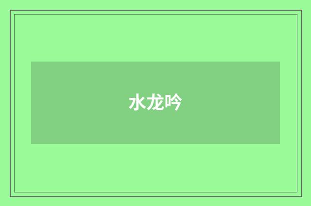 水龙吟