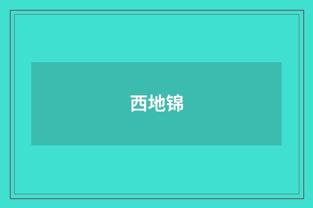 西地锦