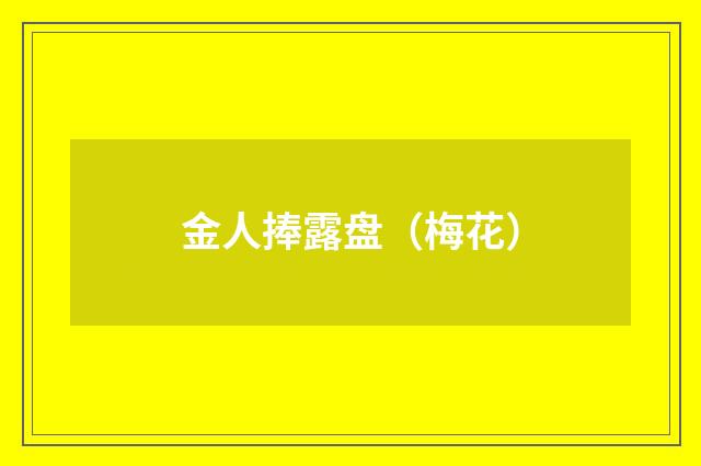 金人捧露盘(梅花)