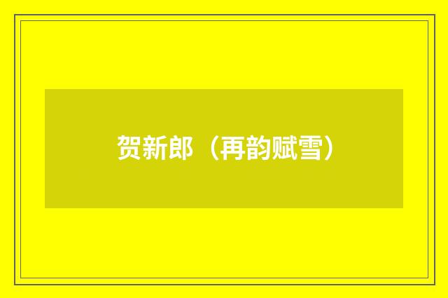 贺新郎（再韵赋雪）