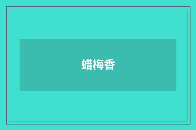 蜡梅香
