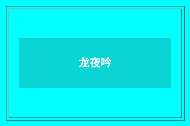 龙夜吟