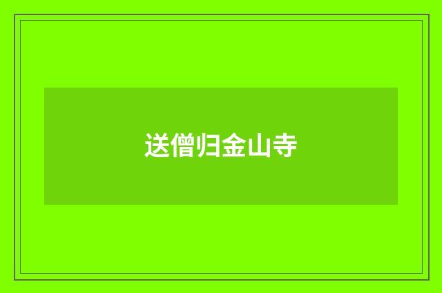 送僧归金山寺