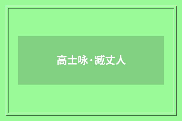 高士咏·臧丈人