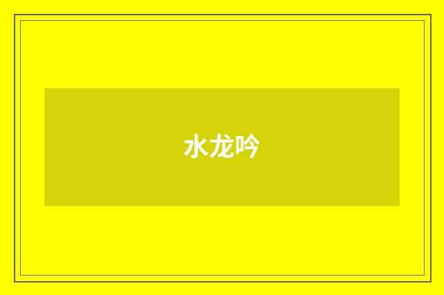 水龙吟