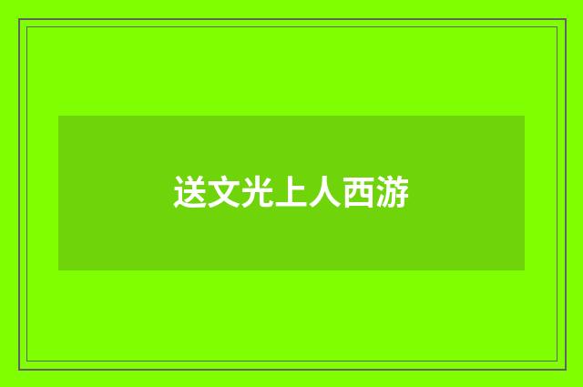 送文光上人西游