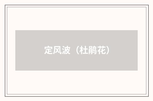 定风波（杜鹃花）