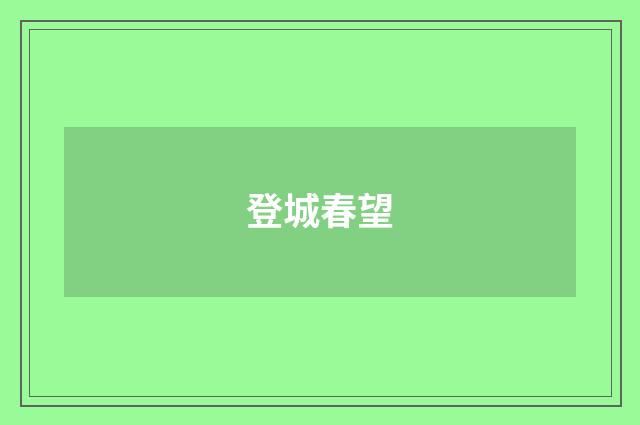 登城春望