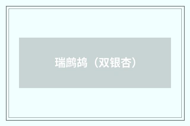 瑞鹧鸪（双银杏）