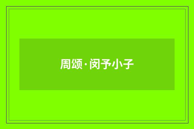 周颂·闵予小子