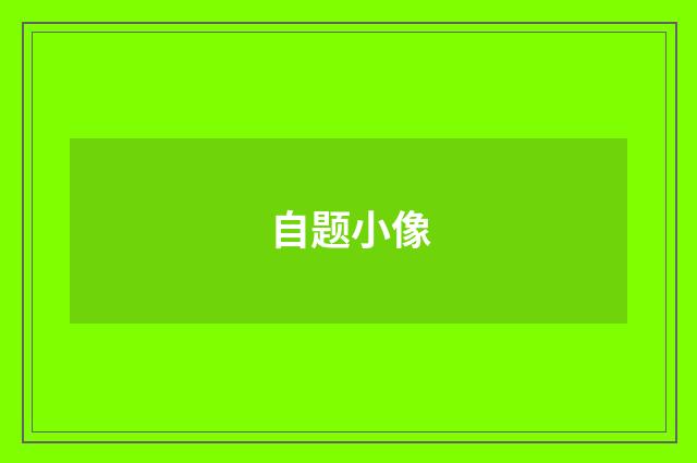 自题小像