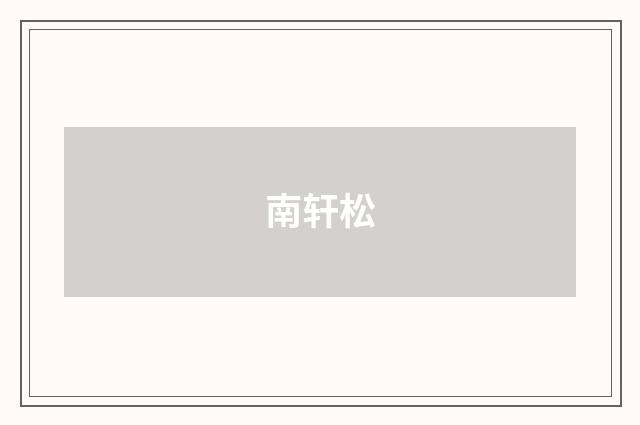 南轩松