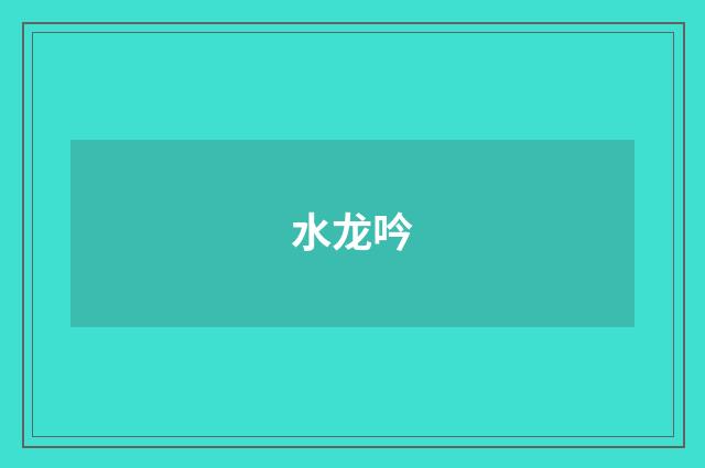 水龙吟