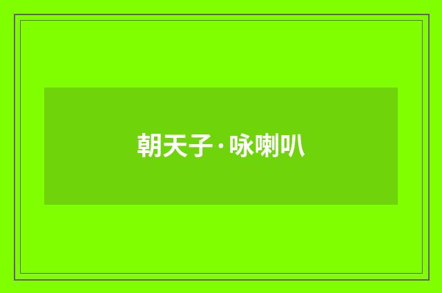 朝天子·咏喇叭