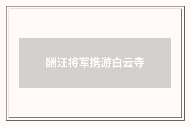 酬汪将军携游白云寺