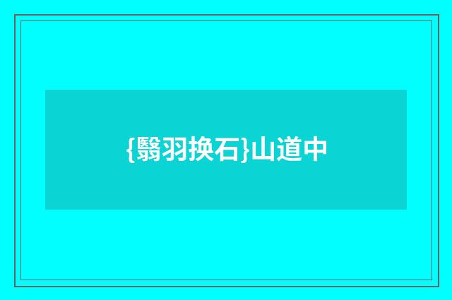 {翳羽换石}山道中