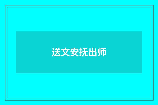 送文安抚出师