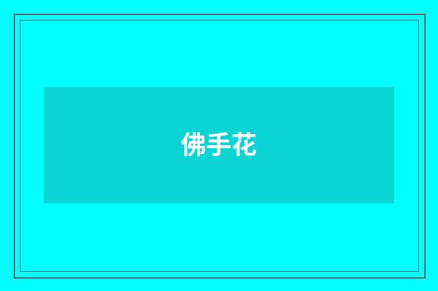 佛手花