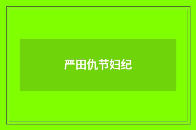严田仇节妇纪